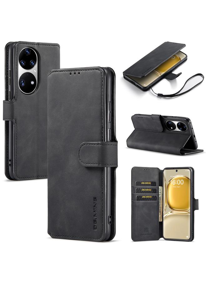 The Bros Case For Huawei P50 Pro Retro Oil Side Horizontal Flip Leather Case with Holder & Card Slots & Wallet