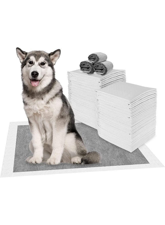 Mumoo Bear Carbon Large Puppy Training Pads Pack of 40, Super Absorbent Dog Pads, Odour Control Dog Pee Pad, Leak-Proof Disposable Fast Drying Pet Pads for Toilet, Training - 60 x 60cm