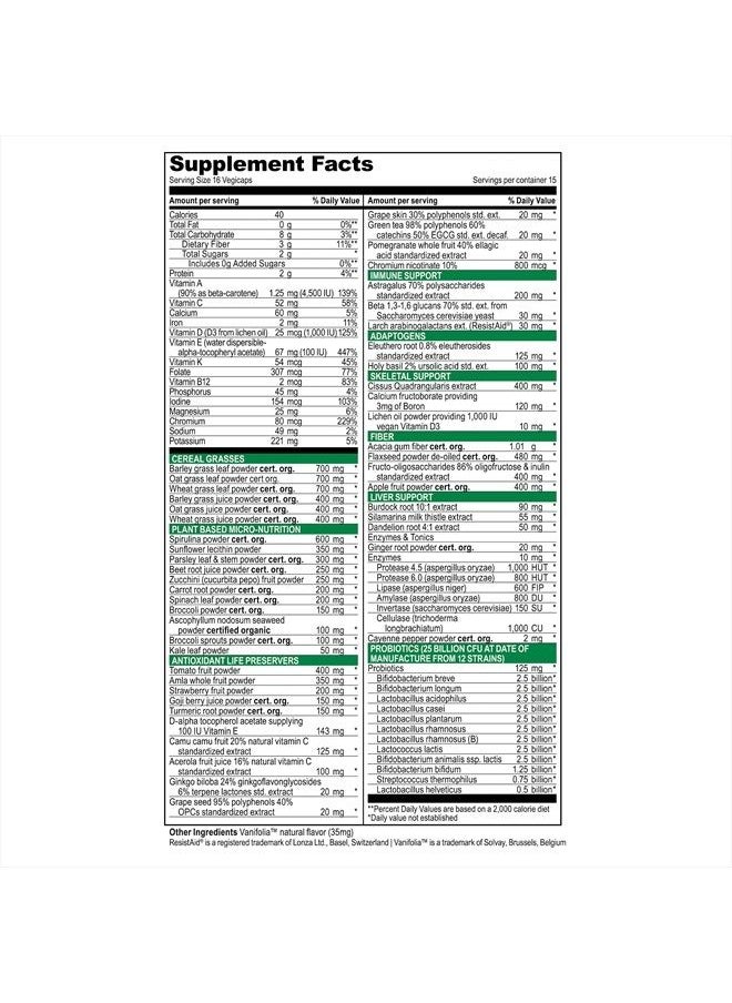 Vibrant Health - , Green Vibrance, Vegan Superfood Pills, 240 Capsules (FFP) - Image 1