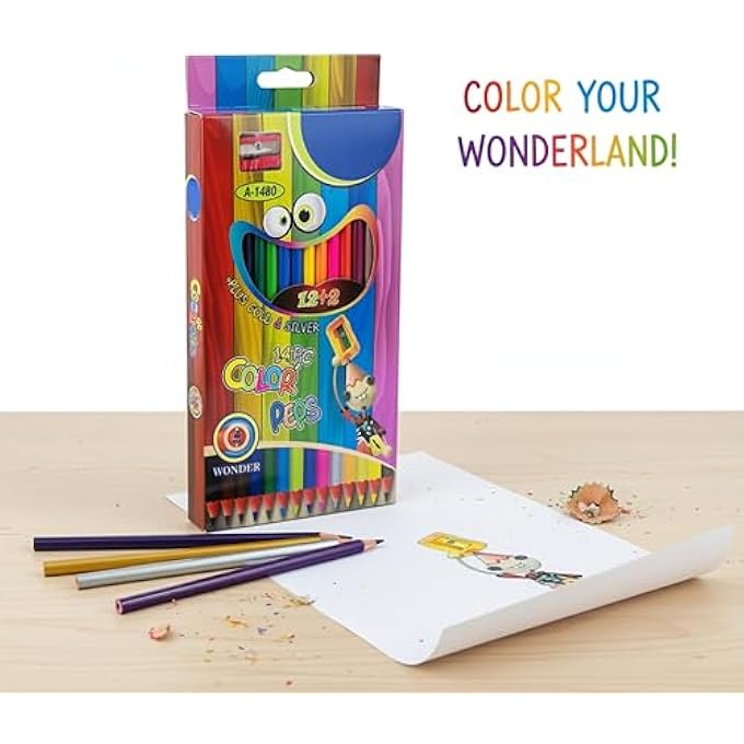 Amigo 38 PCS COLORED PENCIL COMBO SET WITH 2 SHARPENERS INCLUDES 24 PCS AND 14 PCS PACKS SOFT CORE DRAWING PENCILS WITH TRIANGULAR GRIP FOR SCHOOL ART SKETCHING AND CREATIVE PROJECTS - Image 2