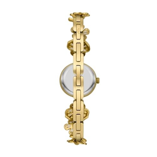 Kate Spade New York Women's Monroe Floral Gold-Tone Stainless Steel Bracelet Watch - Image 3