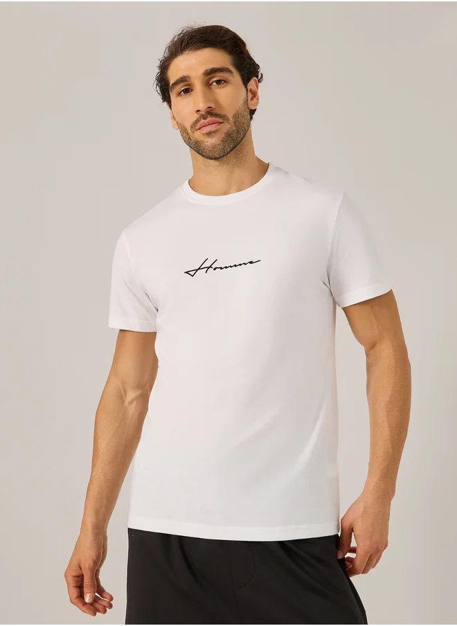 ستايلي Minimal Print Short Sleeves Regular Fit T-Shirt