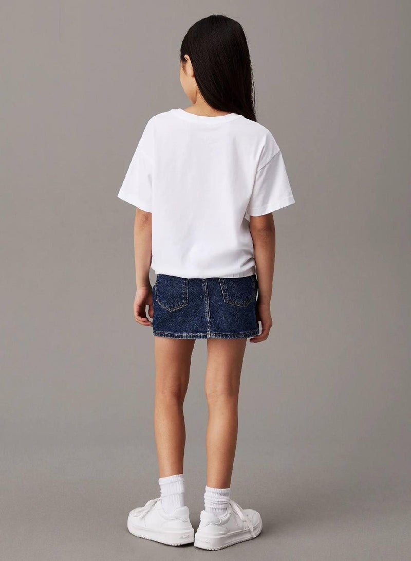 كالفن كلاين جينز تيشرت بقصة واسعة مزين برسومات مستوحاة من الطبيعة - Image 2