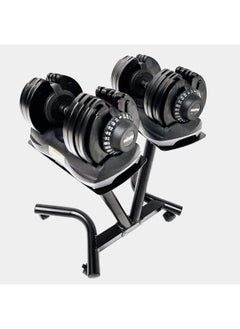 Dialtech Elite 32.5Kg Adjustable Dumbbell With Stand