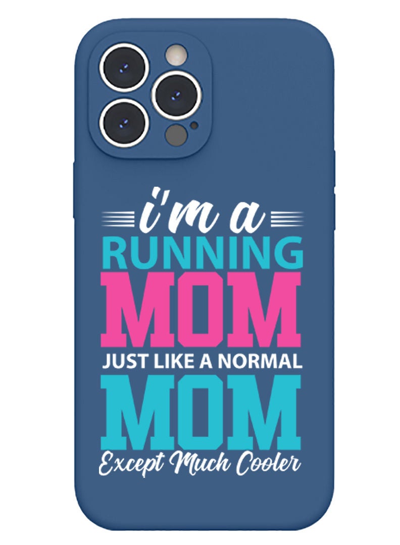 Theodor Protective Slim Fit Case Liquid Silicone Cover with Full Body Protection Anti-Scratch Shockproof Case For iPhone 14 Pro Blue  - I am so glad you are my dad copy - Image 1