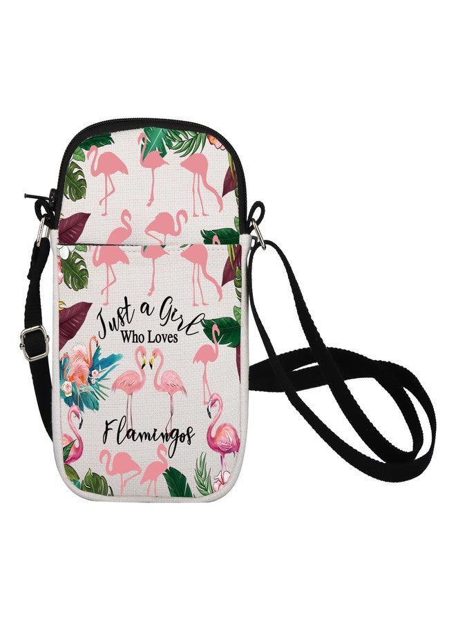 BNQL Flamingo Crossbody Bag - Canvas Cell Phone Purse for Flamingo Lovers - Image 1