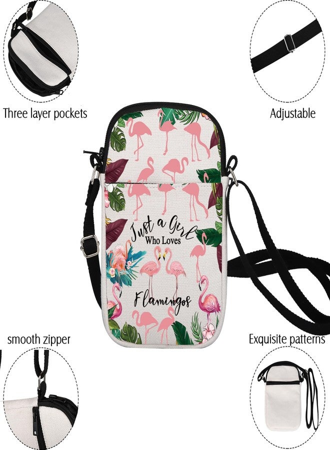 BNQL Flamingo Crossbody Bag - Canvas Cell Phone Purse for Flamingo Lovers - Image 4