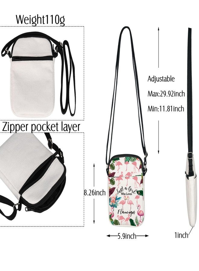 BNQL Flamingo Crossbody Bag - Canvas Cell Phone Purse for Flamingo Lovers - Image 2