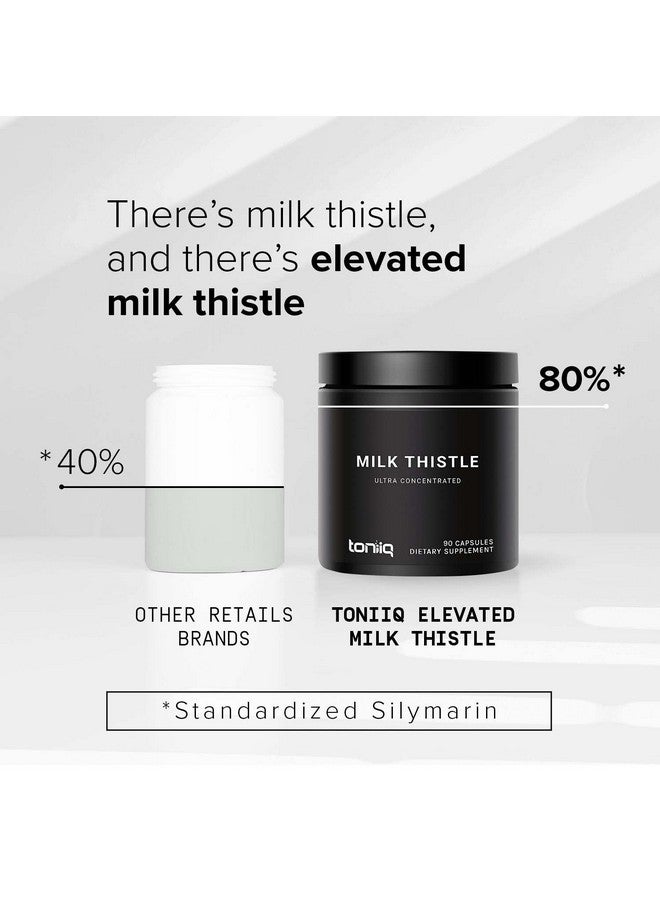 Toniiq Ultra High Strength Milk Thistle Capsules 25000Mg 50X Concentrated Extract 80% Silymarin Highly Purified And Highly Bioavailable Liver Support Supplement - Image 5