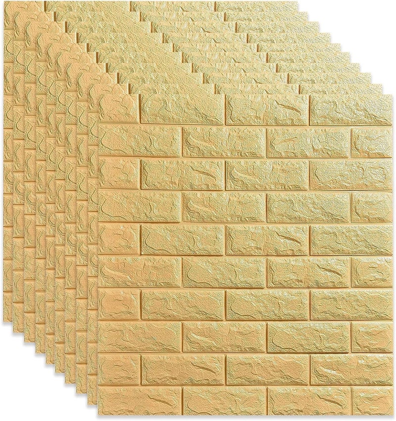 Rylan Self-Adhesive Waterproof PE Foam 3D Wall Panels Wallpaper Sticker for Bathroom, Living Room, and Home Decoration (70 x 77cm, Appx. 5.8Sq Feet)-1 Piece - Image 1