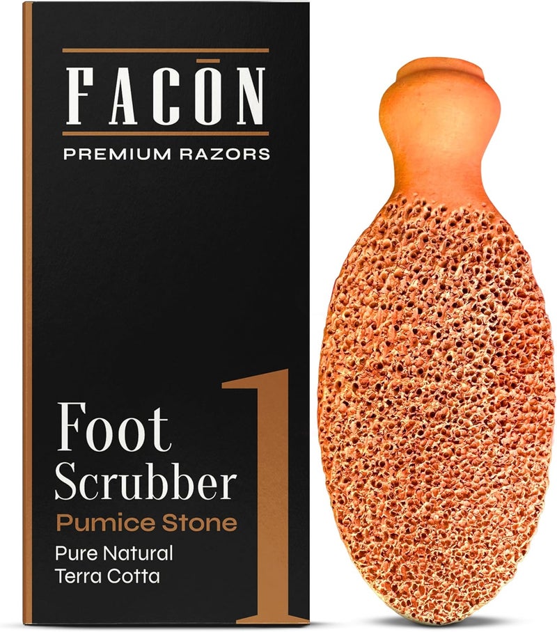 حجر الخفاف فاكُن مقشر للقدمين بجهتين 100% طين طبيعي نقي يزيل الكالو والجلد الميت البطل