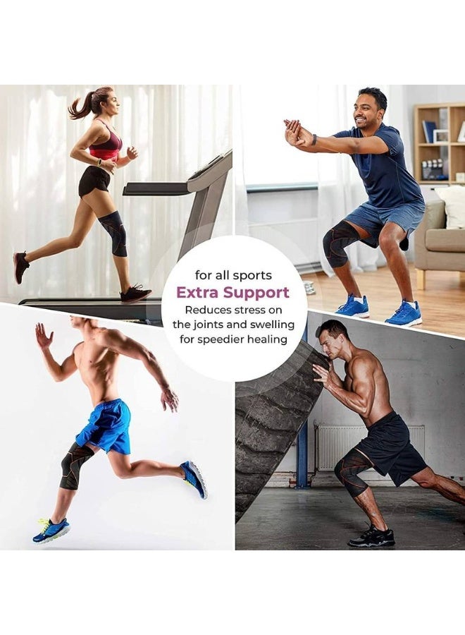 BOLDFIT BOLDFIT Knee Support Cap Sleeves Pair For Sports, Pain Relief For Men And Women (Small) Knee Support  - Image 5
