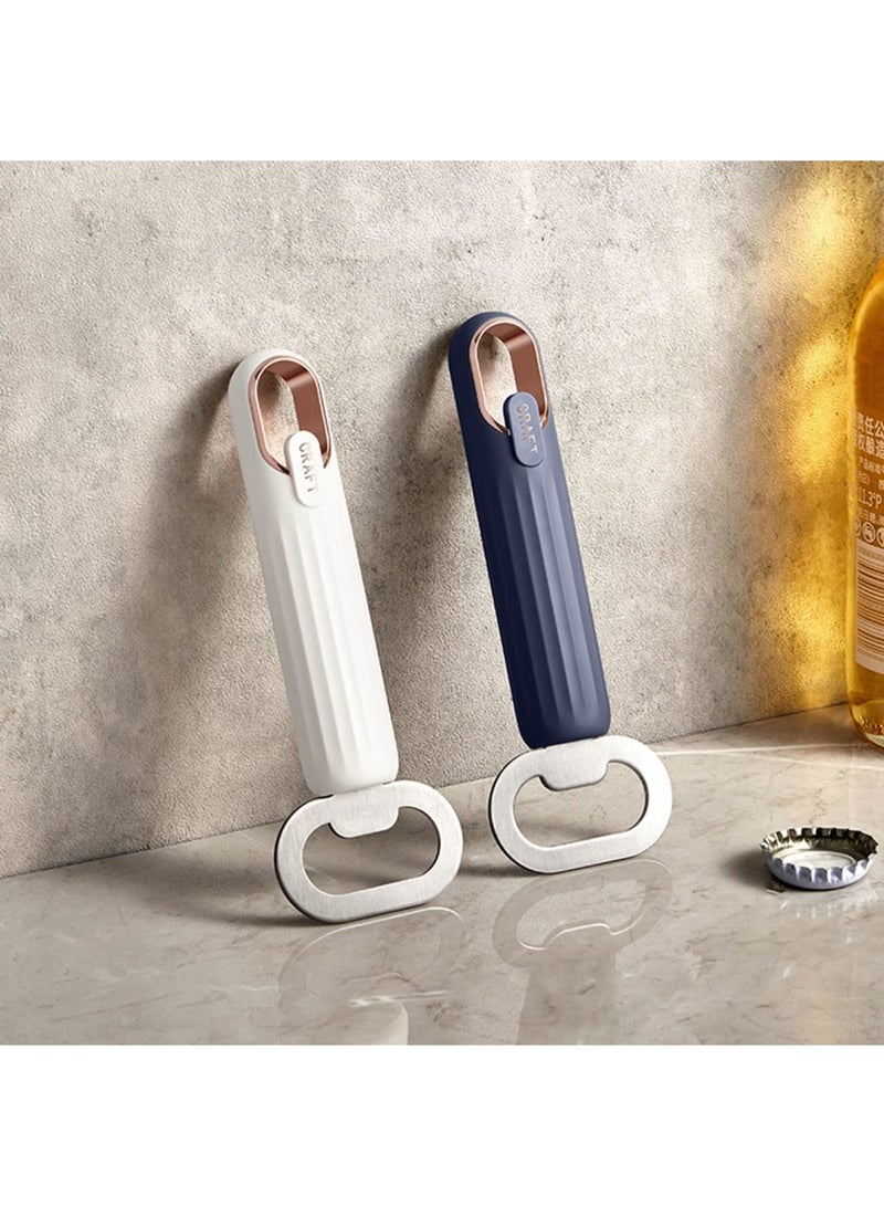 SYOSI Ergonomic Stainless Steel Wall Mounted Bottle Openers Set of Two for Home Kitchen Bar Daily Use and Gift - Image 2