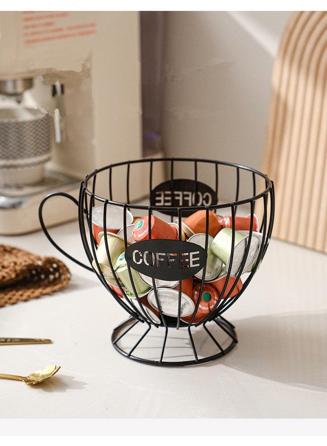 Agirlvct Agirlvct Coffee Pod Holder,Coffee Bar Counter Organizer,Coffee Filter Holder,Capsule Basket,Coffee Bar Accessories for K-cup Kitchen Dinning Room Office Home Cafe Hotel(Black)  - Image 3