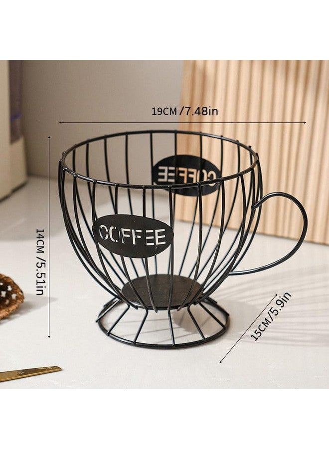 Agirlvct Agirlvct Coffee Pod Holder,Coffee Bar Counter Organizer,Coffee Filter Holder,Capsule Basket,Coffee Bar Accessories for K-cup Kitchen Dinning Room Office Home Cafe Hotel(Black)  - Image 2