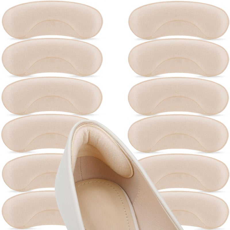 Comfowner 6 Pairs Heel Cushion Pads for Shoes Too Big, Shoe Grips Liners Heel Protectors to Prevent Heel Pain, Blisters and Rubbing, Anti Slip Shoe Filler Make Shoes Fit Tighter - Image 1