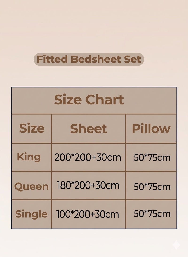 ZEESQUARE 3-Piece White Microfiber Fitted Bedsheet Set – Deep Pocket Elastic Bed Sheet with 2 Pillow Covers, Soft Breathable Wrinkle-Resistant Bedding, Machine Washable, King Queen & Single Size Bed Sheet Set - Image 5