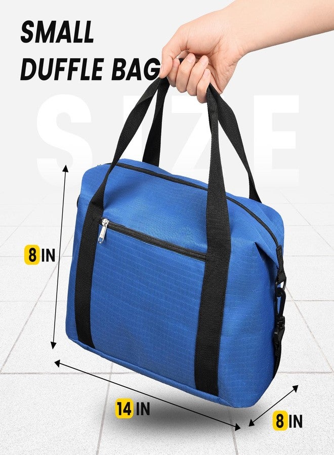 Vorspack Small Gym Bag - 14 Inches Duffle Bag for Travel Lightweight Duffel Bag for Men Women Personal Item Bag Weekender Bag for Travel Sports Gym - Blue - Image 2