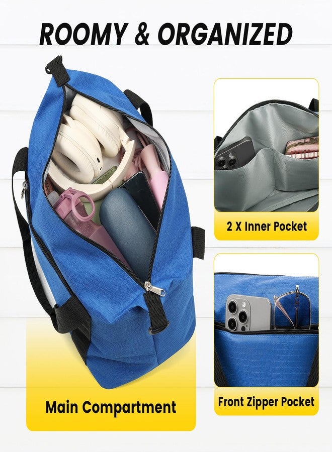 Vorspack Small Gym Bag - 14 Inches Duffle Bag for Travel Lightweight Duffel Bag for Men Women Personal Item Bag Weekender Bag for Travel Sports Gym - Blue - Image 3