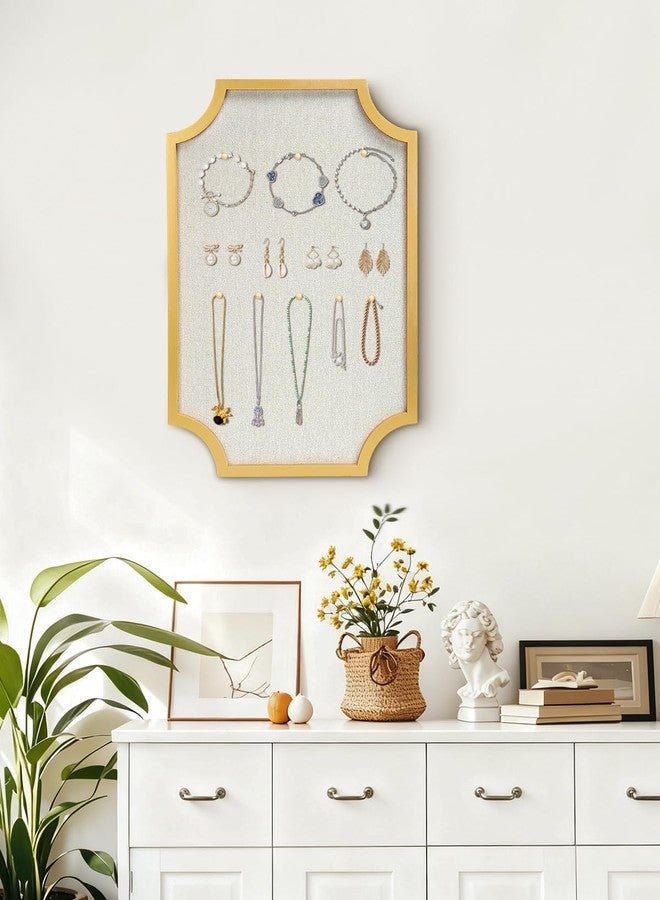 TORASO لوحة إعلانات من الكتان، لوحة دبابيس كبيرة مقاس 20 × 30 بوصة للجدران، لوحة إعلانات قماشية للمنزل والمطبخ والمكتب، لوحة فلين بإطار ذهبي (ذهبي-5075) - Image 4