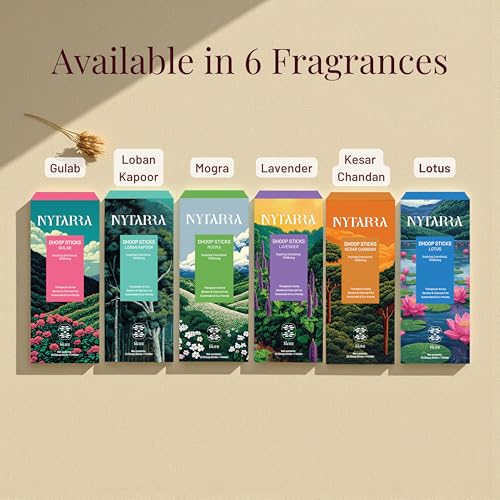 Nytarra Premium Dhoop Sticks 20pcs Lotus Fragrance | Free Ceramic Stand | No Bamboo, No Charcoal | Long Lasting Fragrance | Natural Incense Sticks for Pooja, Mandir, Meditation | Made in India - Image 4