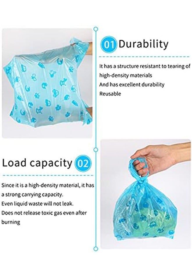 100Pcs Biodegradable Diaper Bags with Handles Easy to Tie, Baby Diaper Bag Trash Can or Pet Waste Bags, Biodegradable Diaper Waste Bags, (18.5*37cm, Blue)  - Image 5