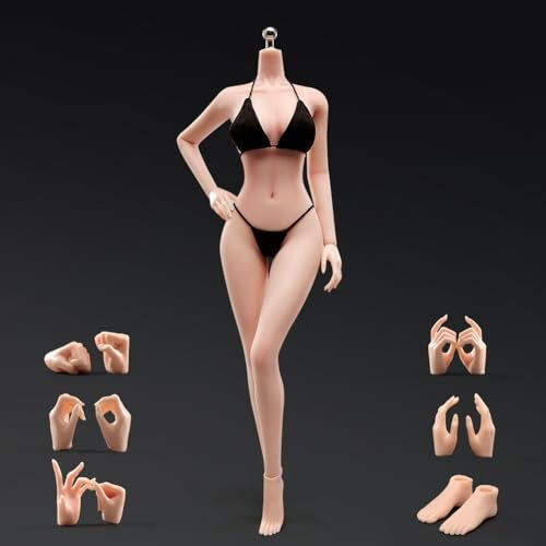RoofWorld 16 Scale Make Up Female Body with Clothes Super Flexible Joints Miniature Action Figure Seamless Body Large Breast for Hobby Collection 240101T Normal Skin - Image 1