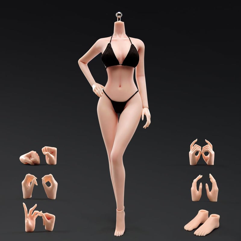 RoofWorld 16 Scale Make Up Female Body with Clothes Super Flexible Joints Miniature Action Figure Seamless Body Large Breast for Hobby Collection 240101T Normal Skin - Image 3