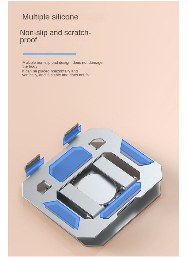Metal iPad Stand Foldable Tablet Stand 360° Rotation Adjustable iPad Pro Stand,Multi-Angle Tablet Stand for Desk - Image 3