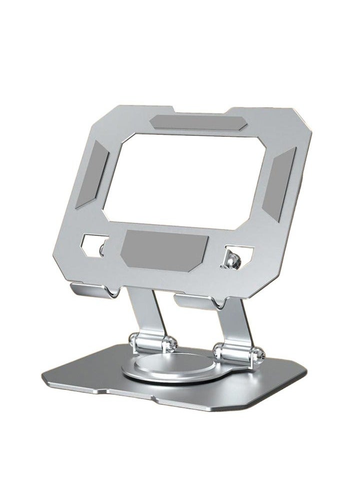 Metal iPad Stand Foldable Tablet Stand 360° Rotation Adjustable iPad Pro Stand,Multi-Angle Tablet Stand for Desk - Image 1