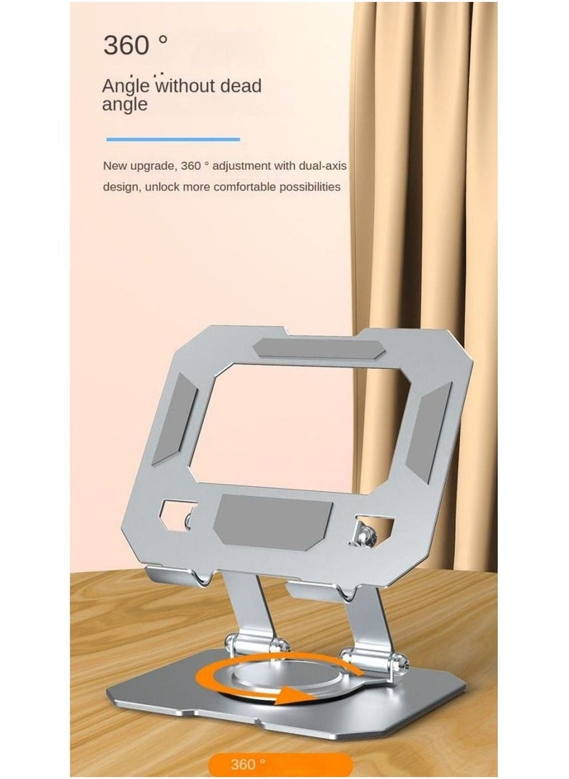 Metal iPad Stand Foldable Tablet Stand 360° Rotation Adjustable iPad Pro Stand,Multi-Angle Tablet Stand for Desk - Image 4