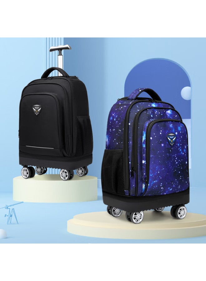 Ninth Castle The Ninth Castle Elementary School Student Trolley Backpack For Boys And Girls, Large Capacity, Suitable For Middle School Students, Can Be Carried Or Pulled, Water-resistant Backpack - Image 5