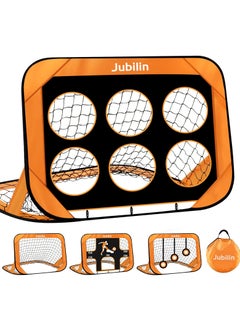 Jubilin Football Goal, 4 Modes Pop Up Football Goals for Kids, Foldable and Portable Soccer Goal net with Carry Bag, Football Training Equipment for Indoor, Outdoor, Gifts for Boys  - Image 1