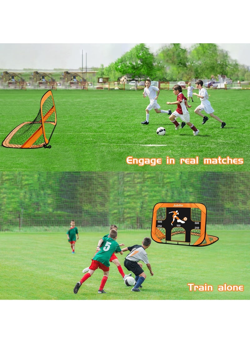 Jubilin Football Goal, 4 Modes Pop Up Football Goals for Kids, Foldable and Portable Soccer Goal net with Carry Bag, Football Training Equipment for Indoor, Outdoor, Gifts for Boys  - Image 3
