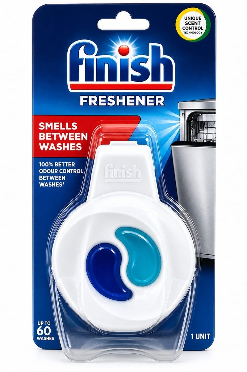 Finish Dishwasher Freshener Deodorizer Fresh Scent, Enough for up to 60 washes - Image 1