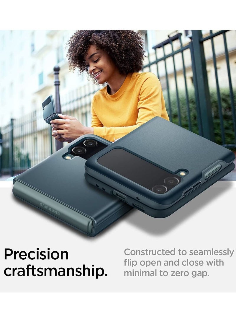 Spigen Thin Fit Case Cover for Galaxy Z Flip 3 5G (2021) - Shiny Green - Image 2