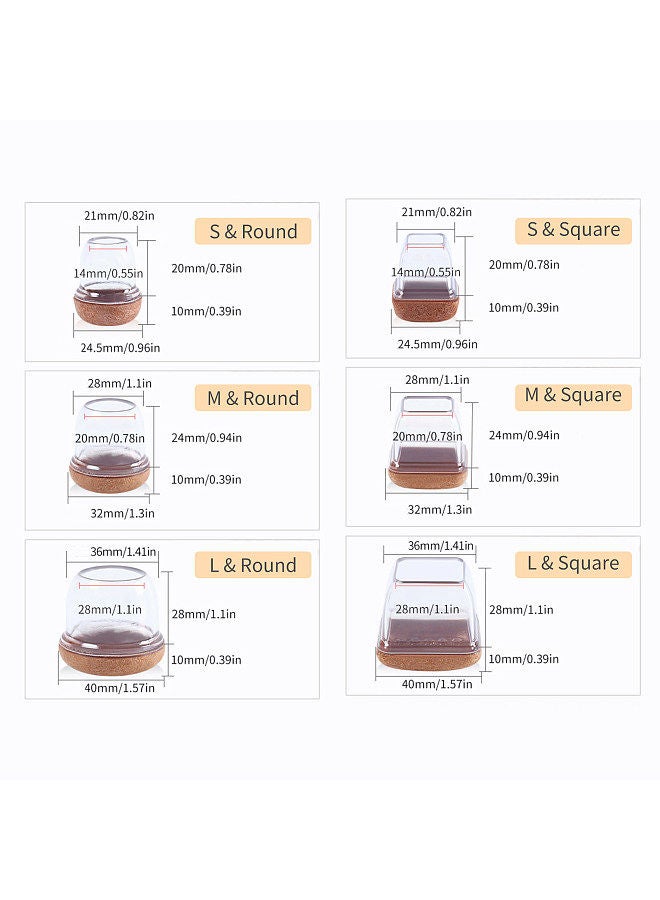 8Pcs Chair Leg Floor Protectors with Felt Chair Leg Caps Furniture Leg Feet Protection Cover Protect Hardwood Floor - Image 2