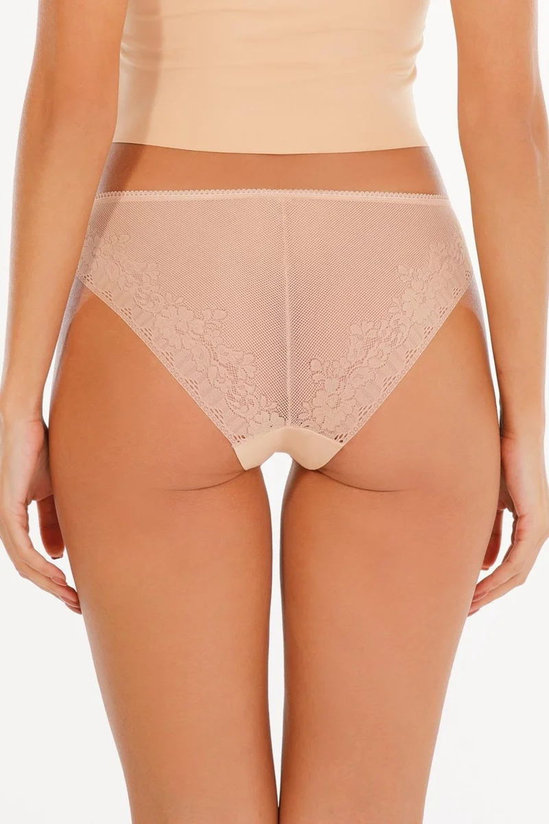 سينسو Women Laser Cut Brazilian Model Lace Detail 3 Piece Panties Set - Kts3106