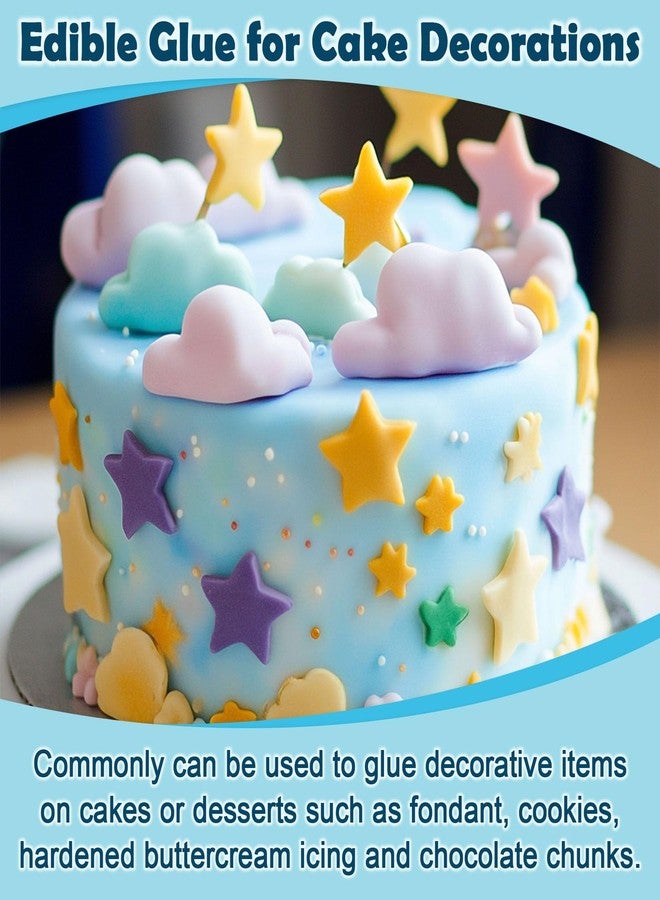 ERCorArt Edible Glue for Cake Decorating - Transparent Edible Flowers Cake Adhesive for Fondant, Icing Decorating, Cookie, Baking, Buttercream - 100ml/3.4 oz - Image 3