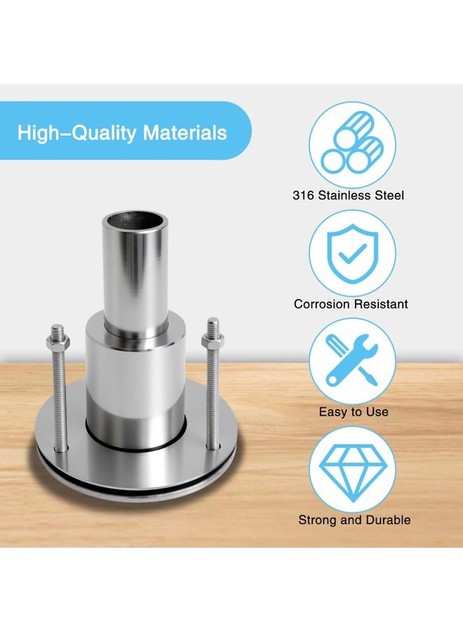 Cayludg 24mm/0.94 Inch Straight Thru Hull Exhaust Skin, Stainless Steel 316 Thru Hull Exhaust Skin Fitting, Diesel Heater Exhaust Pipe Thru Wall for Boat Car Truck Diesel Parking Heaters - Image 4