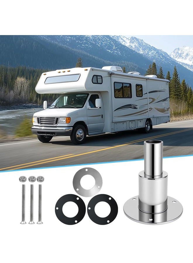 Cayludg 24mm/0.94 Inch Straight Thru Hull Exhaust Skin, Stainless Steel 316 Thru Hull Exhaust Skin Fitting, Diesel Heater Exhaust Pipe Thru Wall for Boat Car Truck Diesel Parking Heaters - Image 5