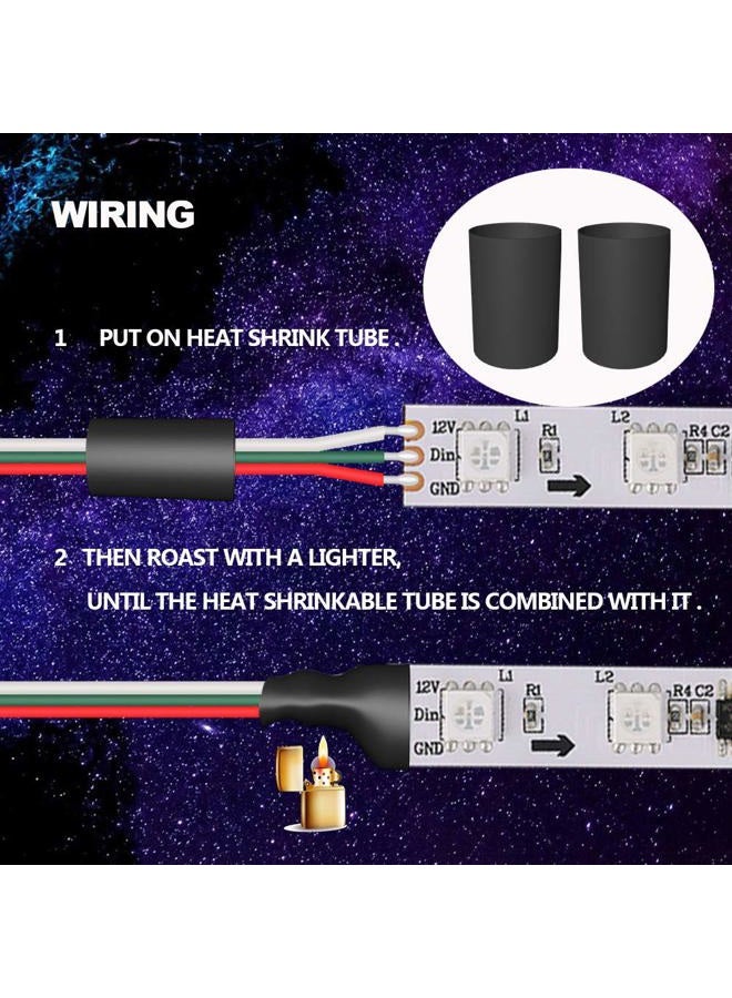 CARLITS 22AWG 65.6ft 3 Conductor Extension Cable Wire Cord Line 20m Stranded Tinned Copper 22 Gauge 3Pin Color Wire 12V 24V DC for WS2812b WS2811 Dream Color Led Strip Lights - Image 5