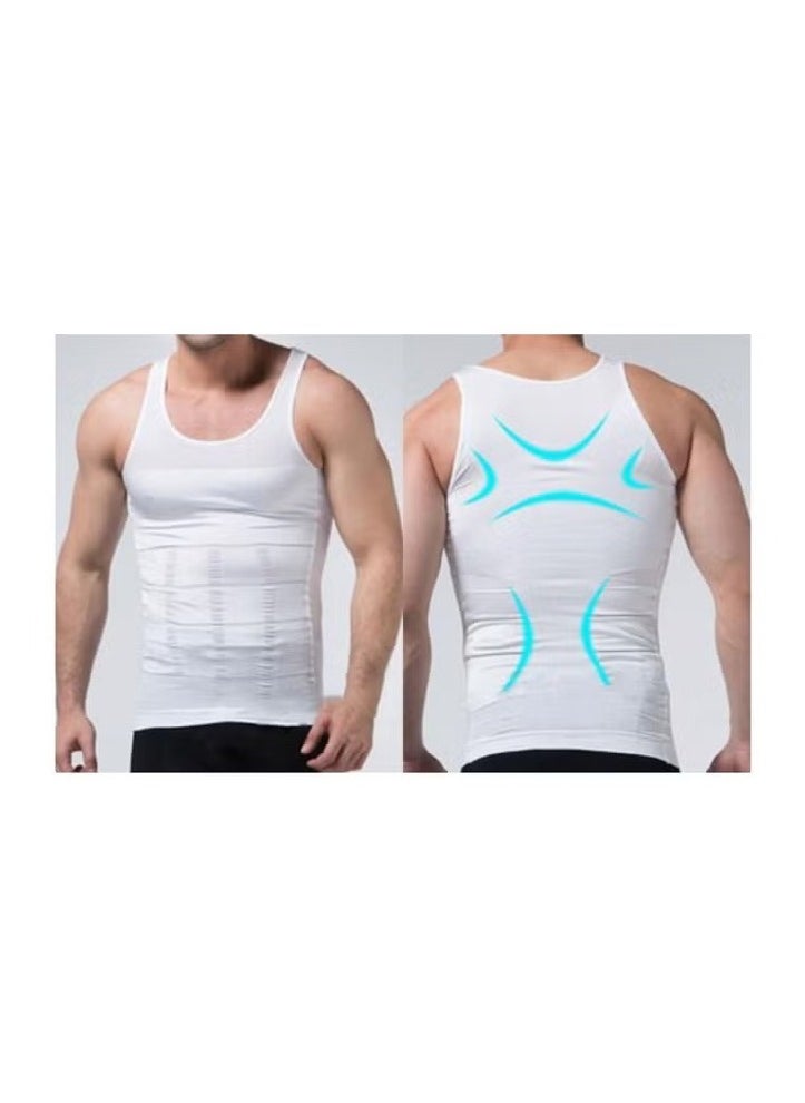 Trendify Slimming Body Shaper Vest Abdomen Slim Shirt Compression Tank Corset Shaper Underwear Shapewear White  - Image 5