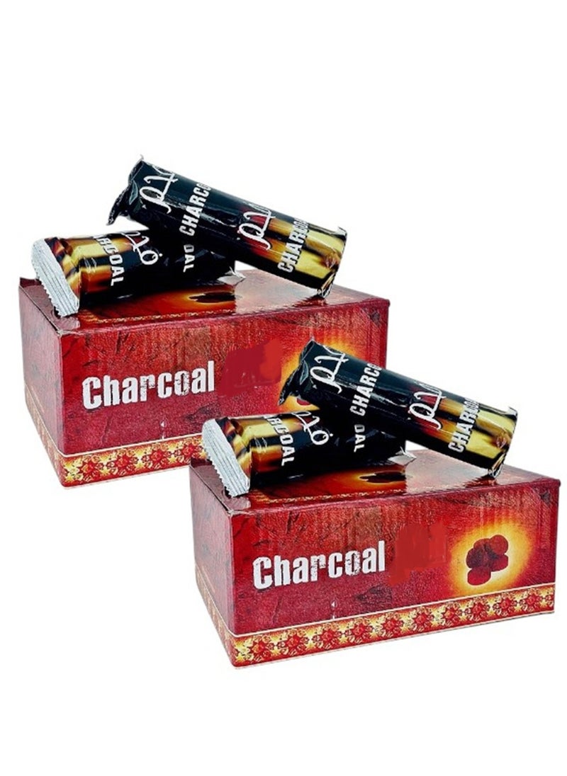 Charcoal Alsaqer Bakhoor Charcoal (200 Pcs, 2 Box Compo Pack) Oud Charcoal and Long Lasting for Bakhoor | Incence Charcoal-33 mm  - Image 1