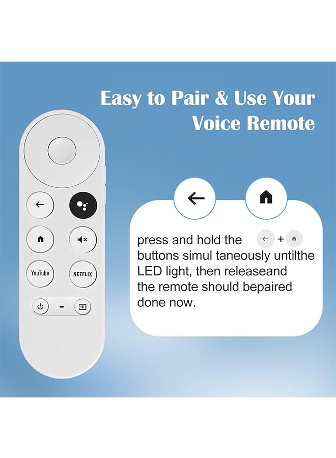 Replacement Voice Remote Control for Google Chromecast 4k Snow Streaming Media Player,Remote for Chromecast with Google TV HD/4K,Voice Remote Controls Replacement(Remote Control Only) - Image 4