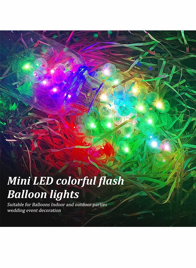 60 قطعة من مصابيح البالون LED، مصابيح LED دائرية متعددة الألوان وميض، مصابيح كروية صغيرة للبالونات الورقية، مستلزمات تزيين الحفلات والمناسبات والزفاف الداخلية والخارجية، زينة معلقة لتزيين الفراغات - Image 3