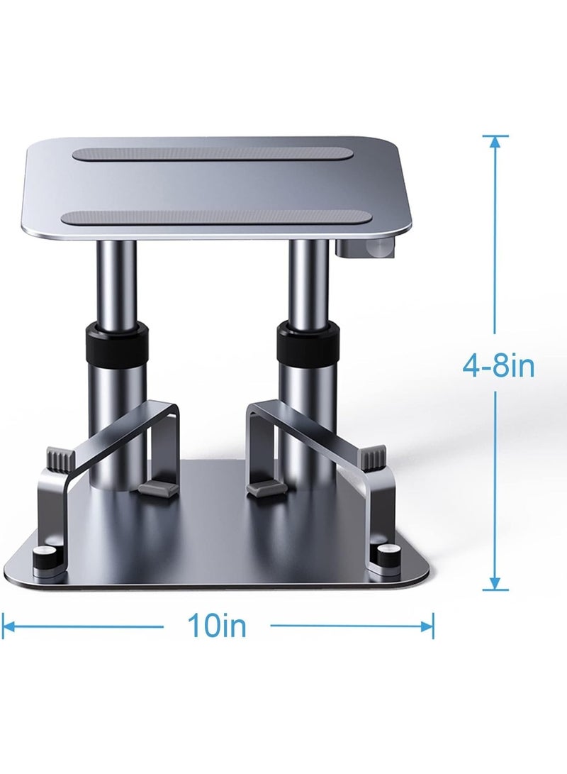 ELTRAZONE 2-in-1 Adjustable Laptop Table with Built-in Phone Holder – Sleek Aluminum Alloy Computer Stand for Desk – Ergonomic Riser for Laptops, Office Use, and Screen Elevation  - Image 2