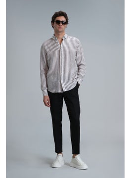Lufian New Men's Basic Shirt Regular Fit Brown  - Image 2