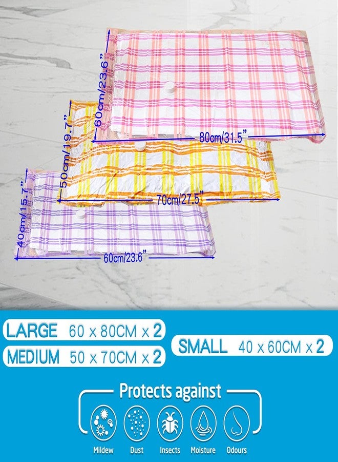 Storage Master 6-Pack Vacuum Storage Bags, Space Saver Bags 80% More Storage Space Work with Vacuum Cleaner + Travel Hand Pump (6 Combo (2L+2M+2S)) - Image 2