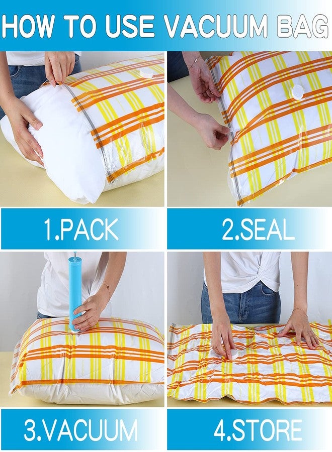Storage Master 6-Pack Vacuum Storage Bags, Space Saver Bags 80% More Storage Space Work with Vacuum Cleaner + Travel Hand Pump (6 Combo (2L+2M+2S)) - Image 5